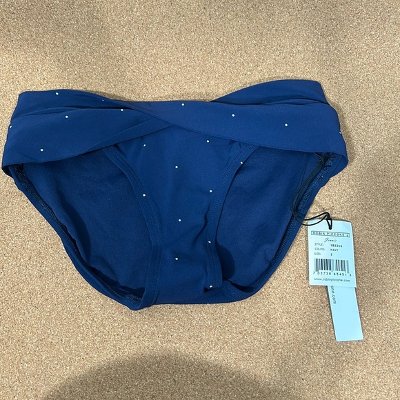 Robin Piccone Women's Standard Carly Side Tab Hipster Bikini Bottom size S - Picture 2 of 10